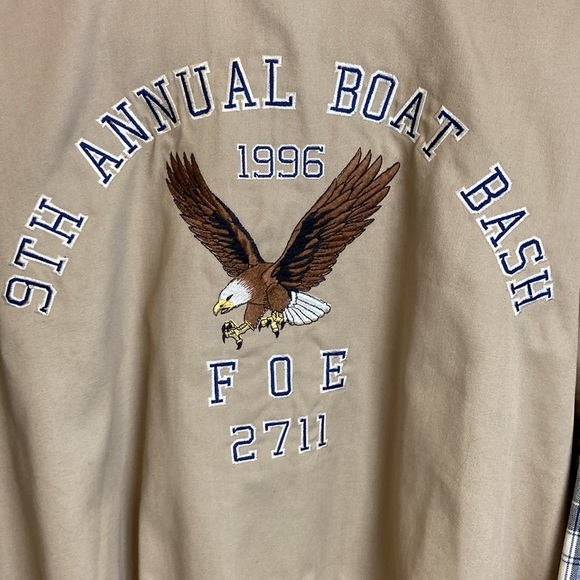 Wrangler Vintage 1996 Coat Hipster Jean Jacket 1X Flannel Eagle Grandpacore - Picture 5 of 15